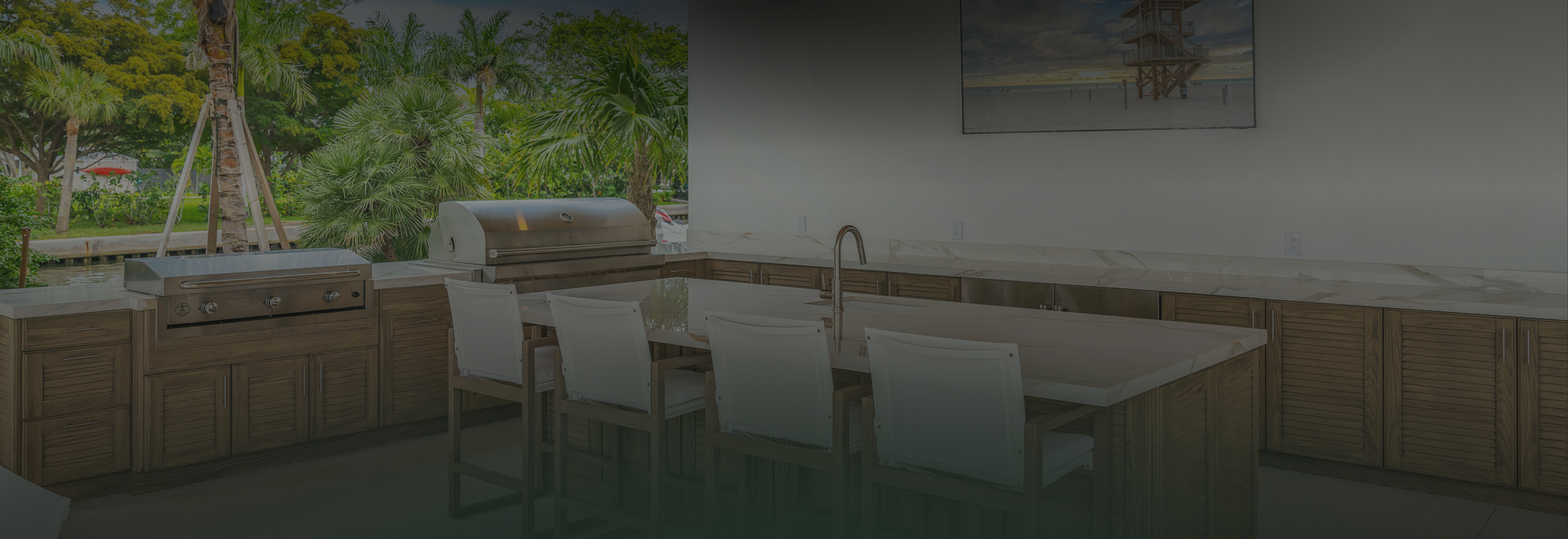 Luxury pool and outdoor living space in Venice, FL